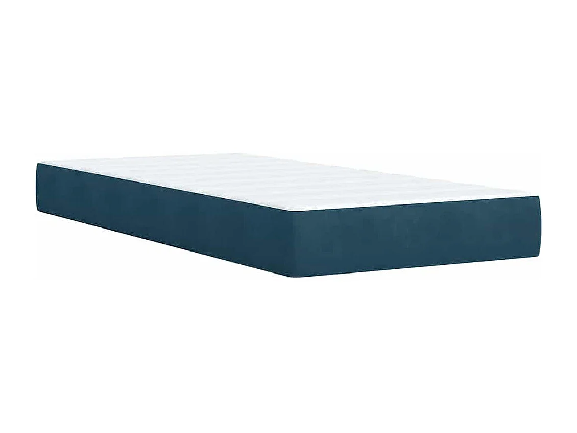 Cama boxspring com colchão 80x200 cm veludo azul