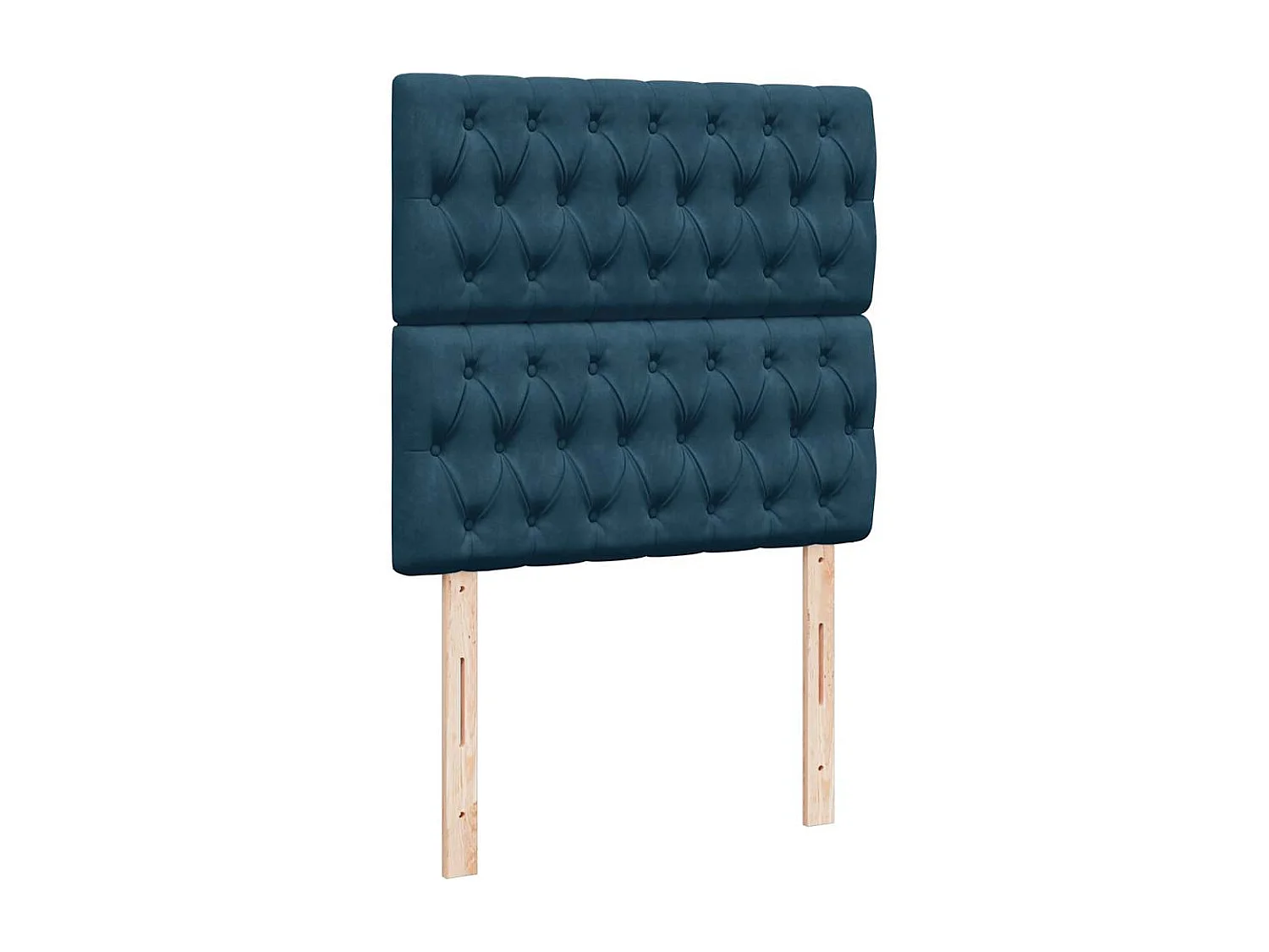 Cama boxspring com colchão 80x200 cm veludo azul