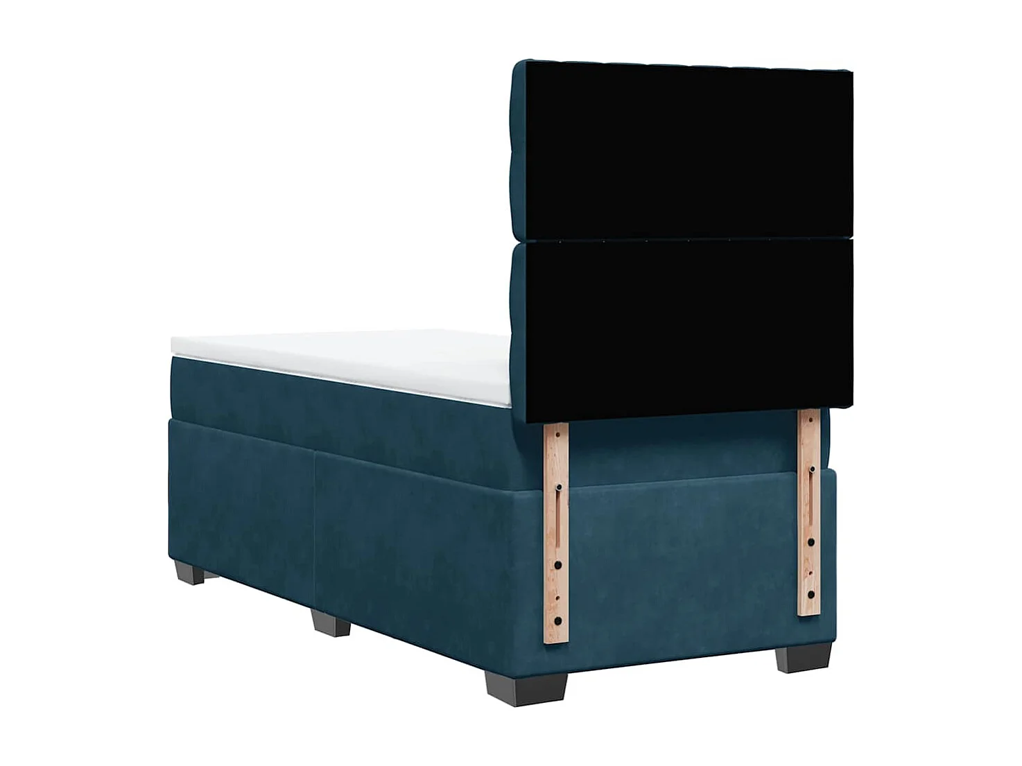 Cama boxspring com colchão 80x200 cm veludo azul
