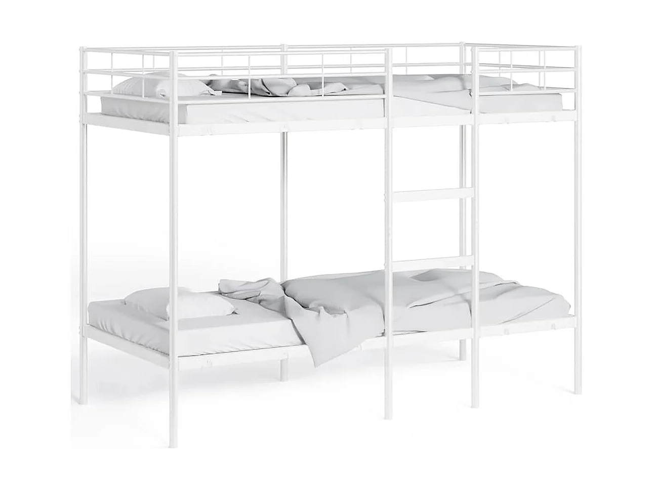 Stapelbed zonder matras 80x200 cm staal wit