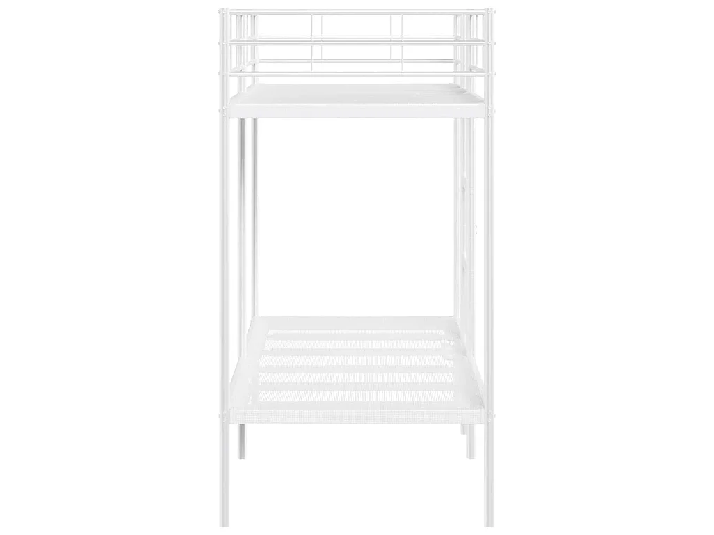Stapelbed zonder matras 80x200 cm staal wit