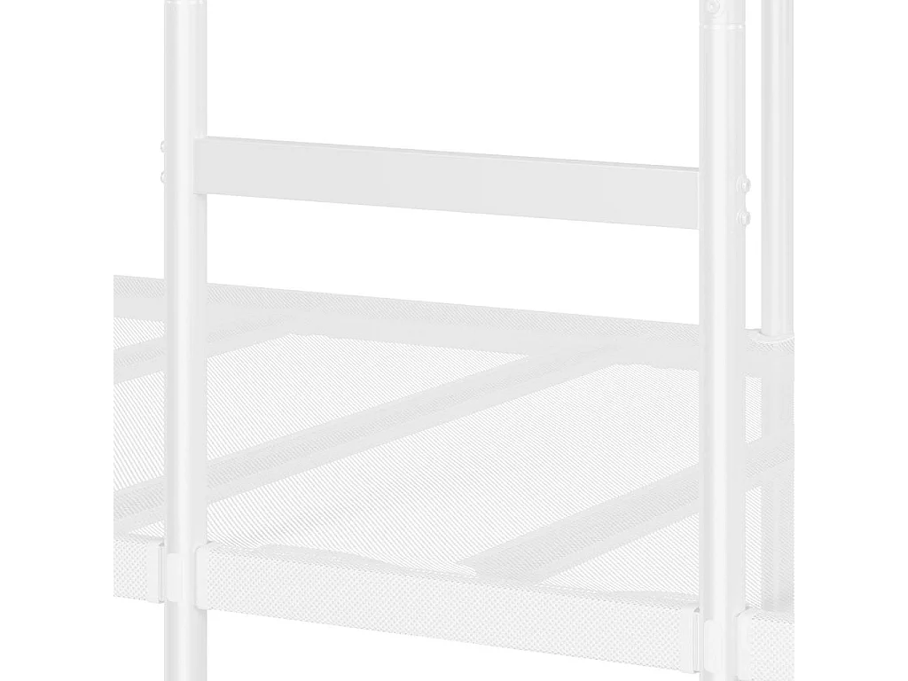 Lit superposé sans matelas blanc 80x200 cm acier