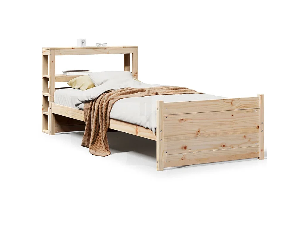 Cadre de lit avec tête de lit sans matelas 75x190 cm