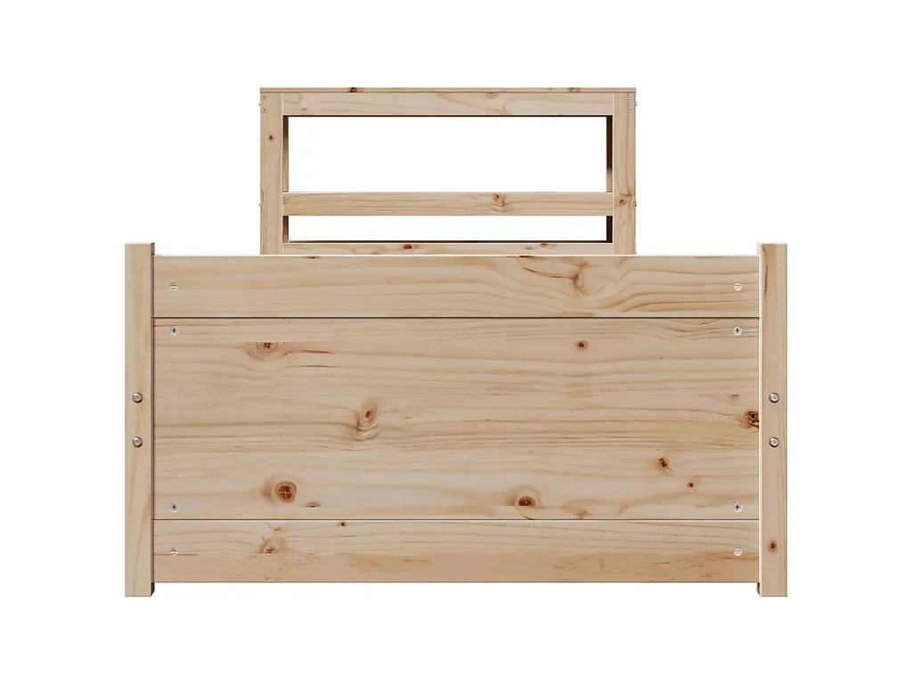 Cadre de lit avec tête de lit sans matelas 75x190 cm