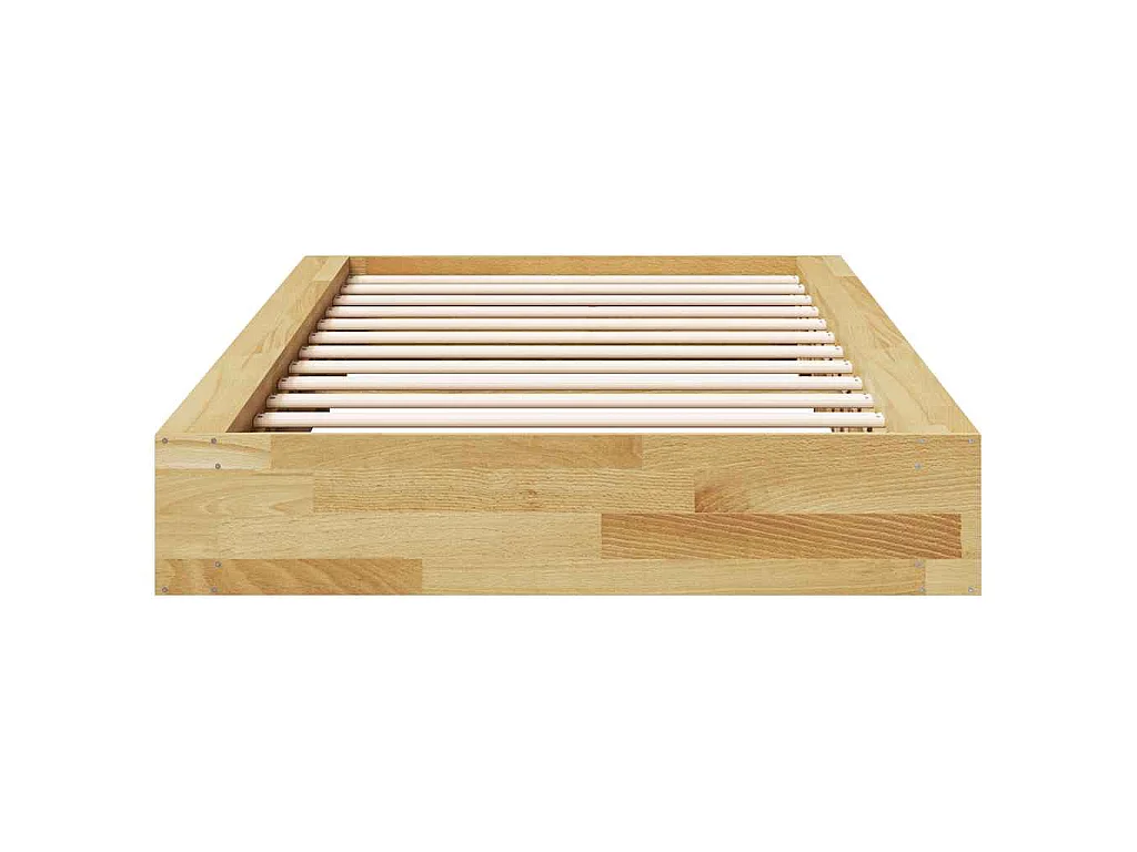 Bedframe zonder matras 75x190 cm massief hout eiken