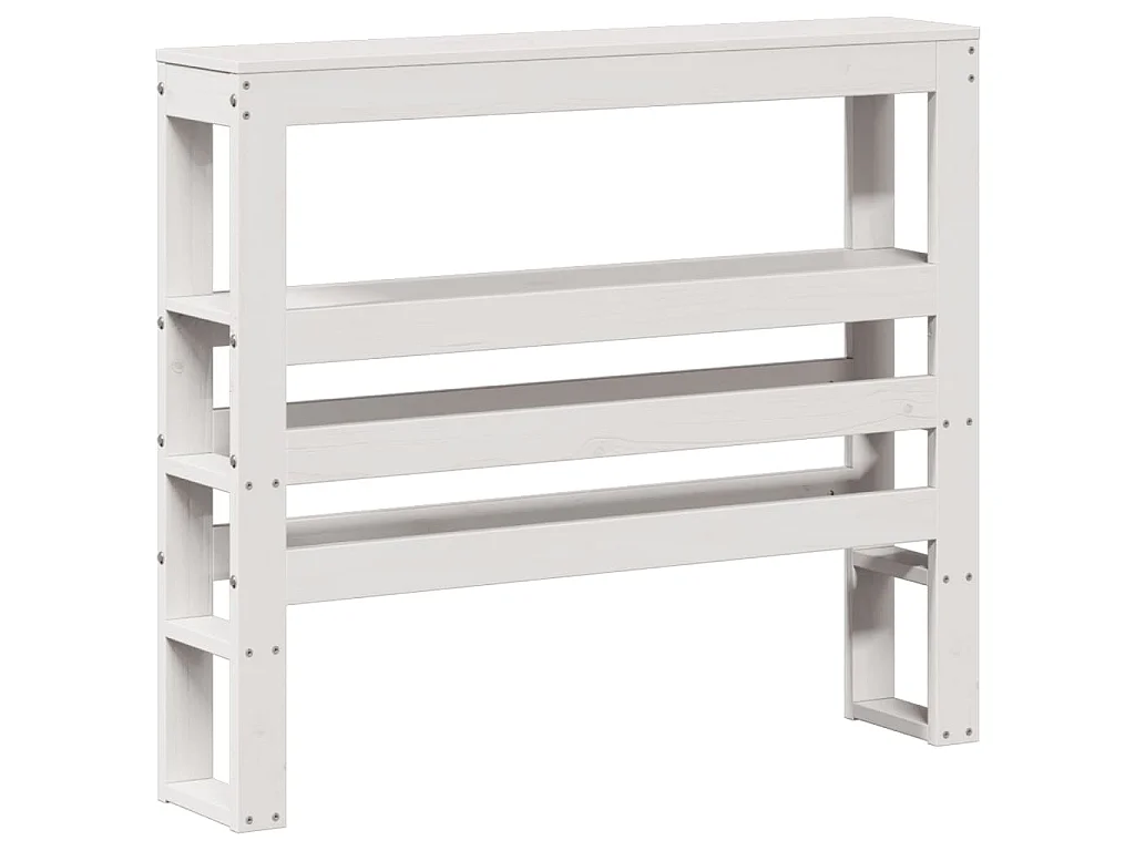 Cama sem colchão 75x190 cm madeira de pinho maciça branco