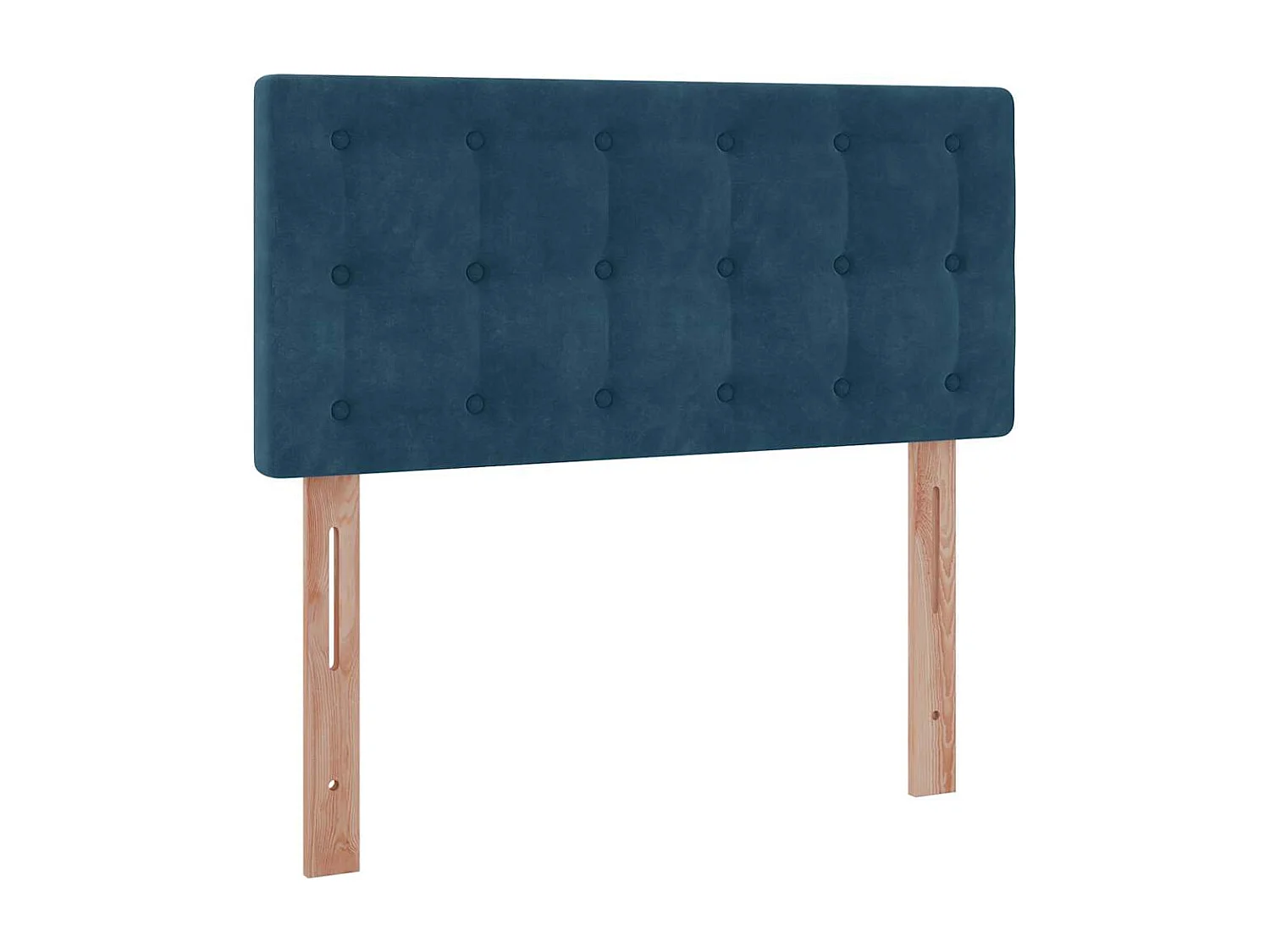 Cadre de lit ottoman avec matelas bleu foncé 80x200 cm velours