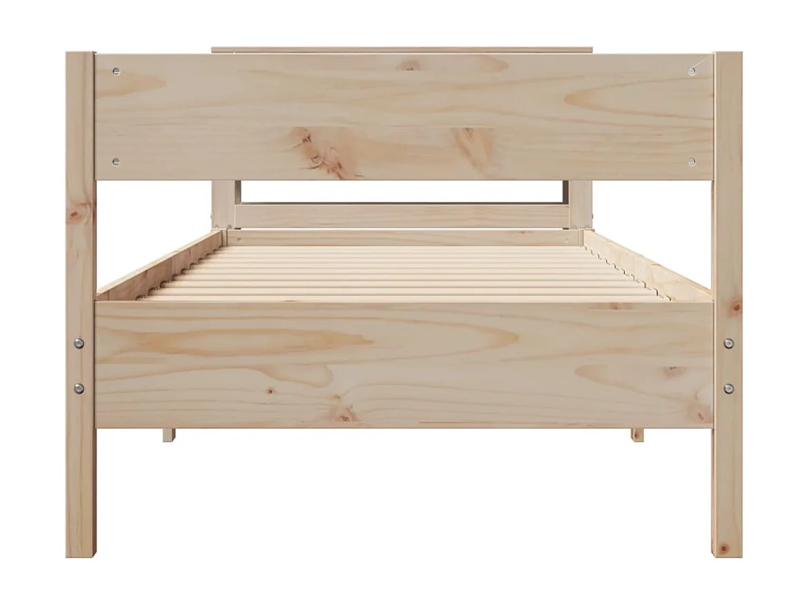 Cadre de lit sans matelas 75x190 cm bois de pin massif