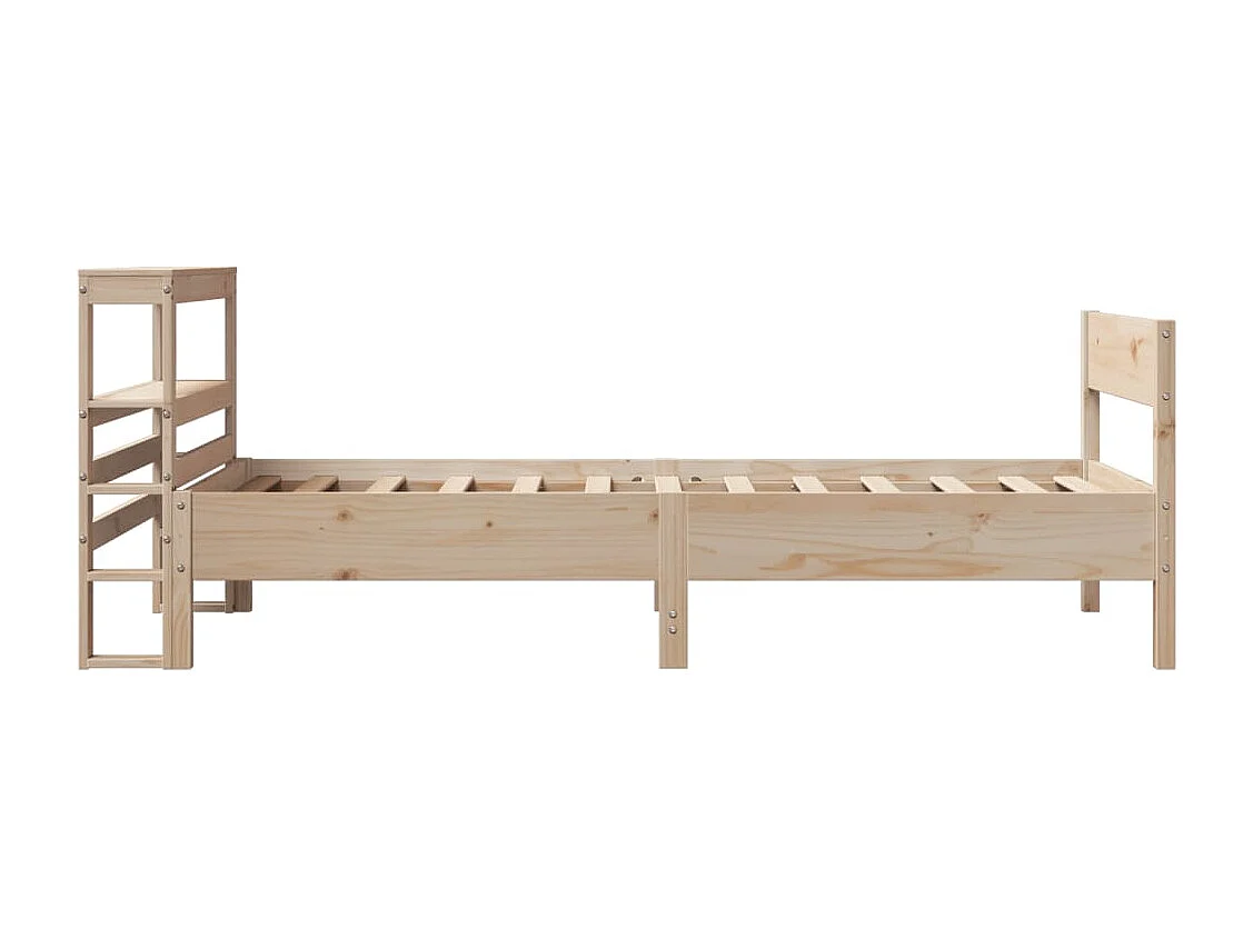 Cadre de lit sans matelas 75x190 cm bois de pin massif