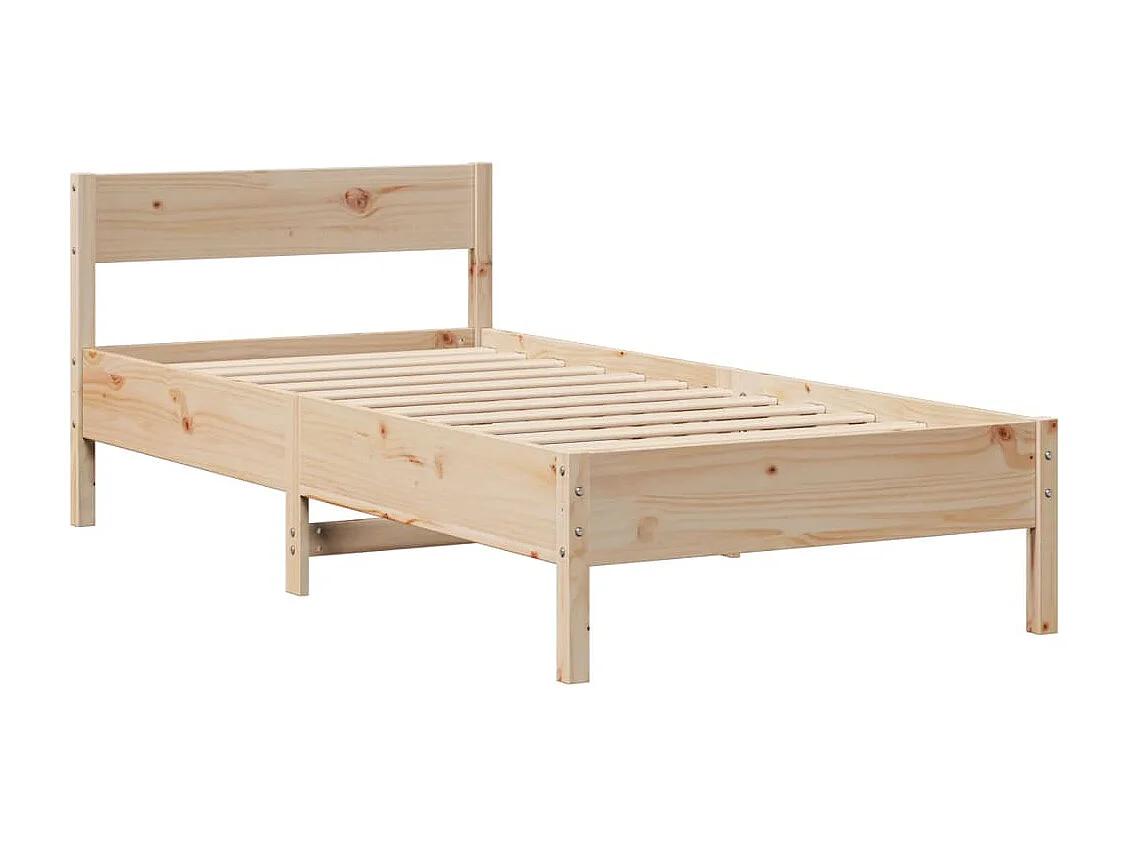 Cadre de lit sans matelas 75x190 cm bois de pin massif