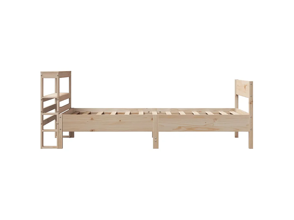 Cadre de lit sans matelas 75x190 cm bois de pin massif