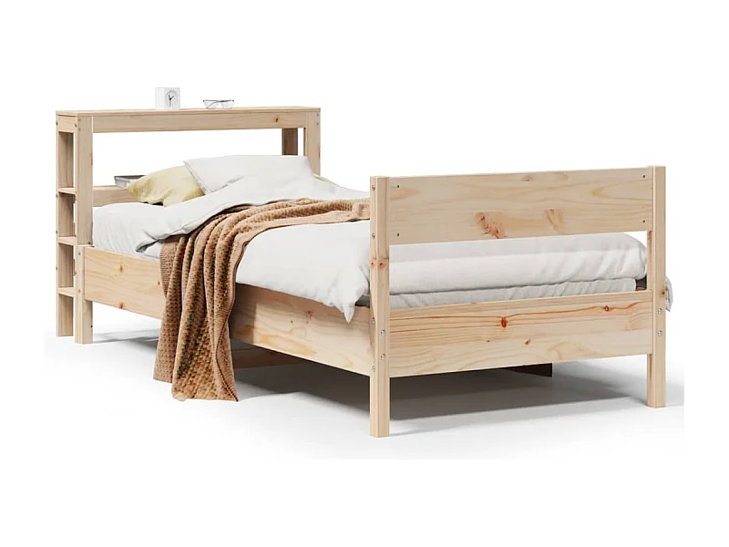 Cadre de lit sans matelas 75x190 cm bois de pin massif
