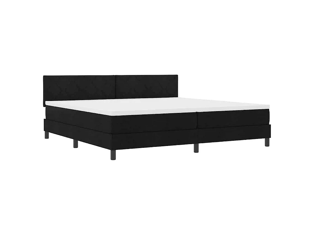 Boxspring bed met LED-stripverlichting Zwart 200 x 200 cm Stof