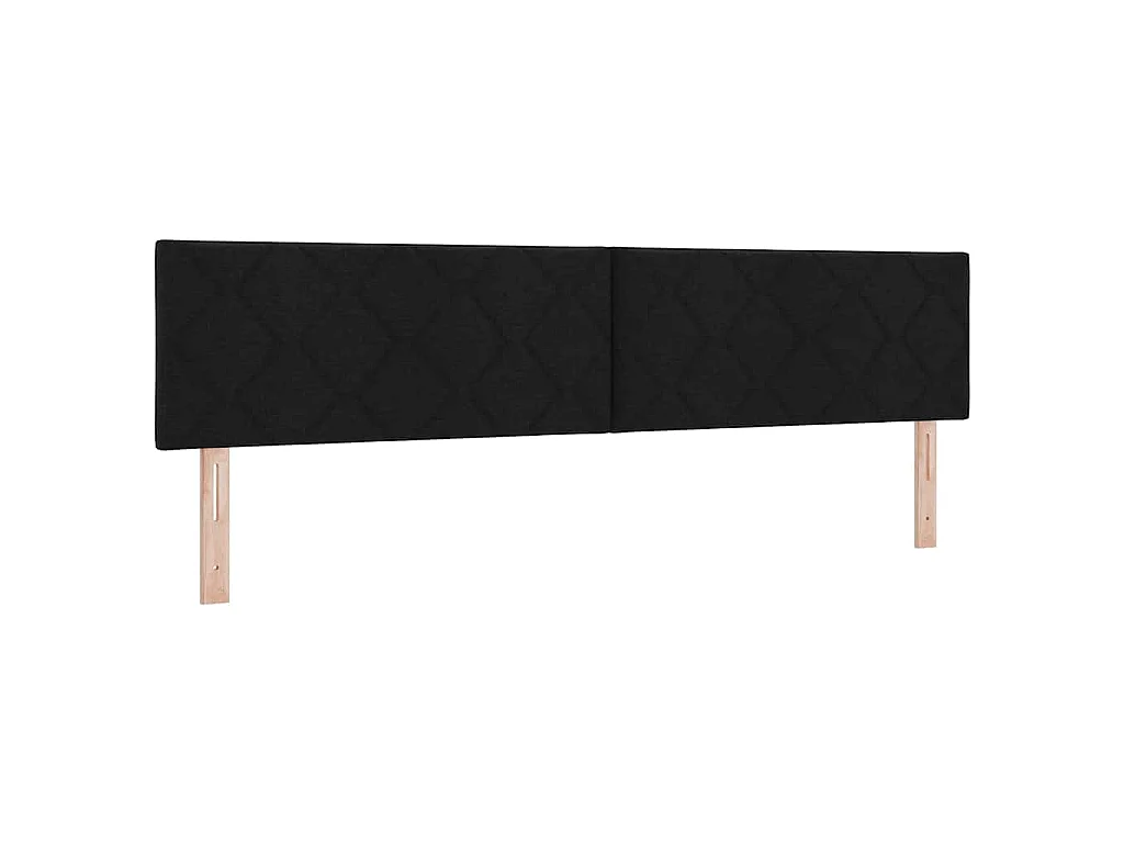 Boxspring bed met LED-stripverlichting Zwart 200 x 200 cm Stof