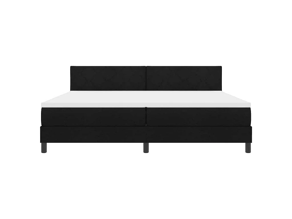 Boxspring bed met LED-stripverlichting Zwart 200 x 200 cm Stof