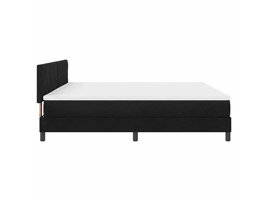 Boxspring bed met LED-stripverlichting Zwart 200 x 200 cm Stof