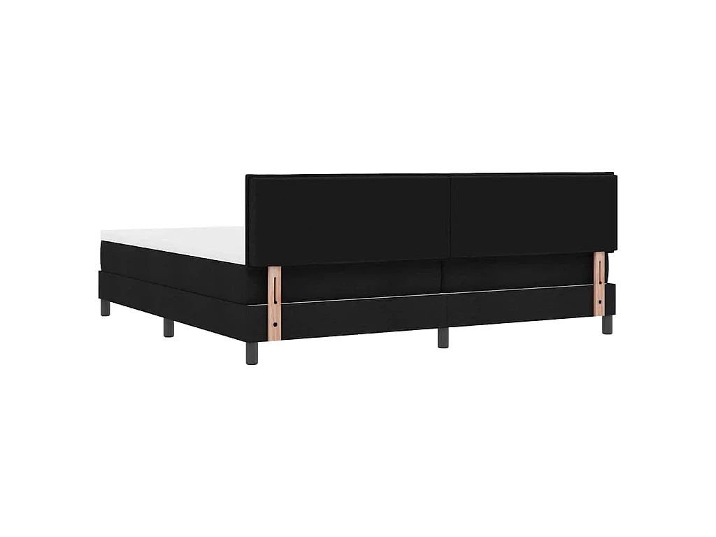 Boxspring bed met LED-stripverlichting Zwart 200 x 200 cm Stof