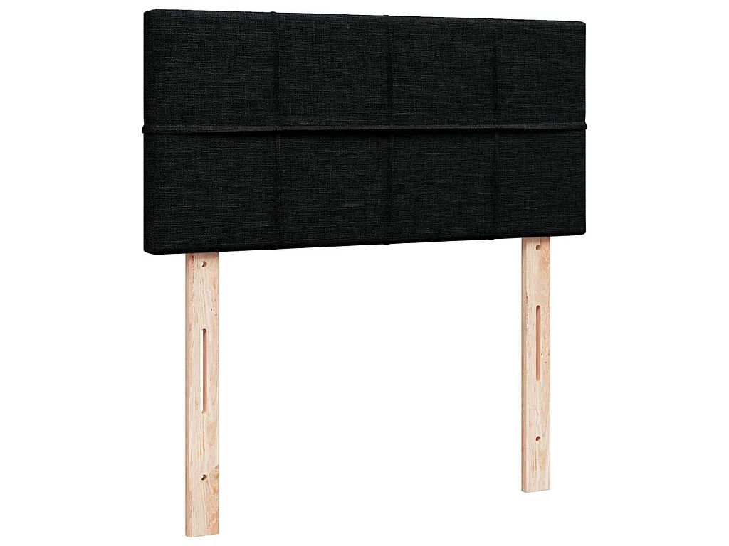 Bed poef met matras en LED's 80x200 cm stof zwart