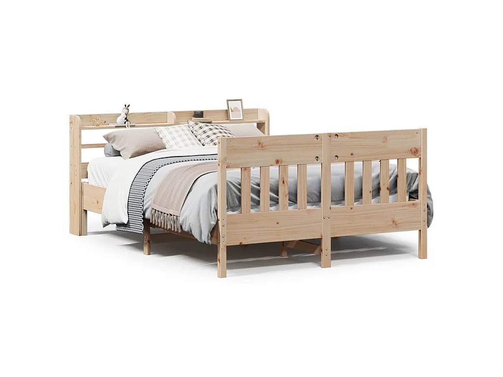 Cama sem colchão 135x190 cm madeira de pinho maciça