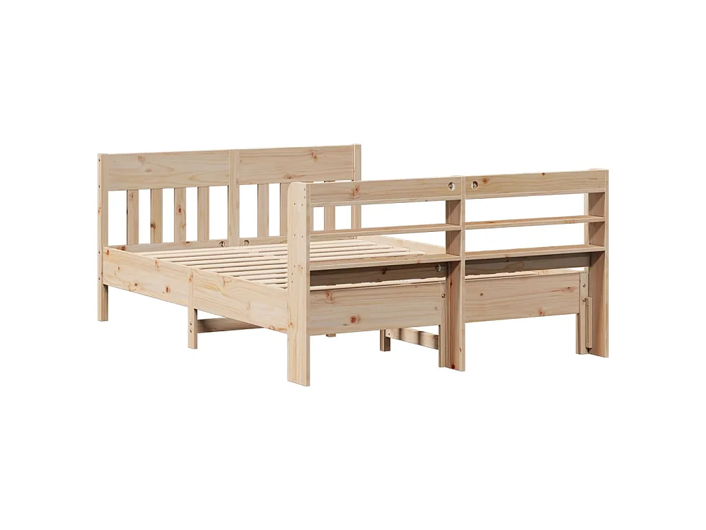 Cama sem colchão 135x190 cm madeira de pinho maciça