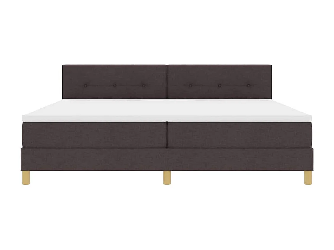 Cama box spring com colchão Castanho escuro 200 x 200 cm tecido