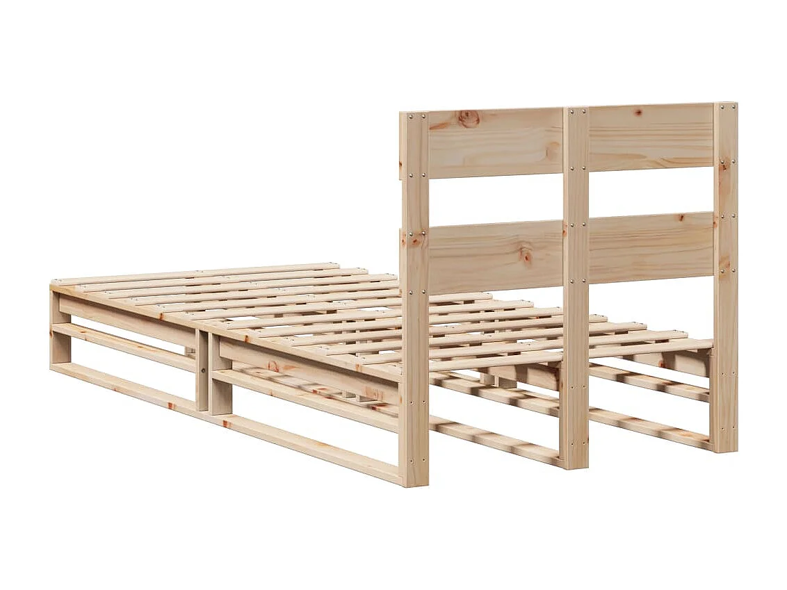 Cadre de lit sans matelas 75x190 cm bois de pin massif