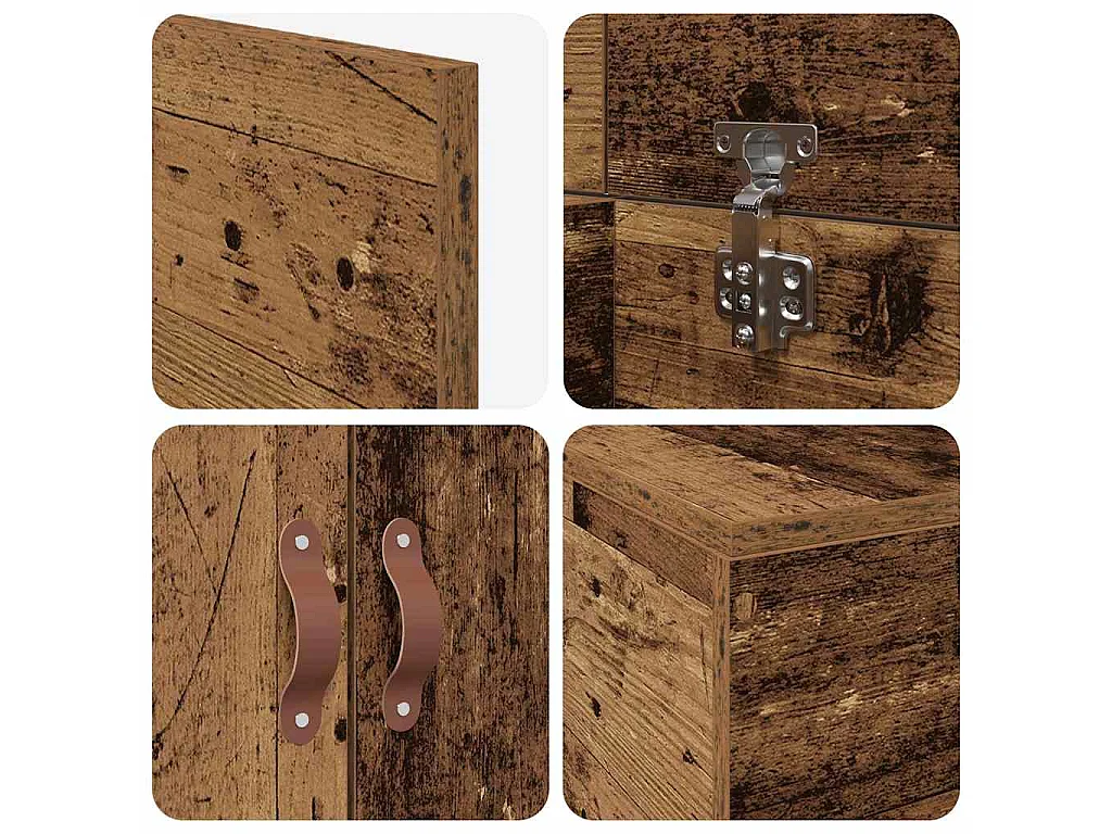 Cadre de lit avec rangement Bois Ancien 80 x 200 cm