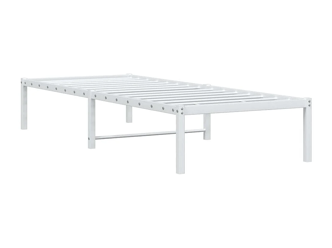 Cadre de lit métal blanc 80x200 cm