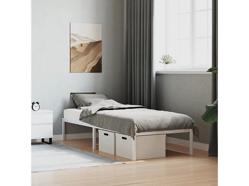 Bedframe metaal wit 80x200 cm