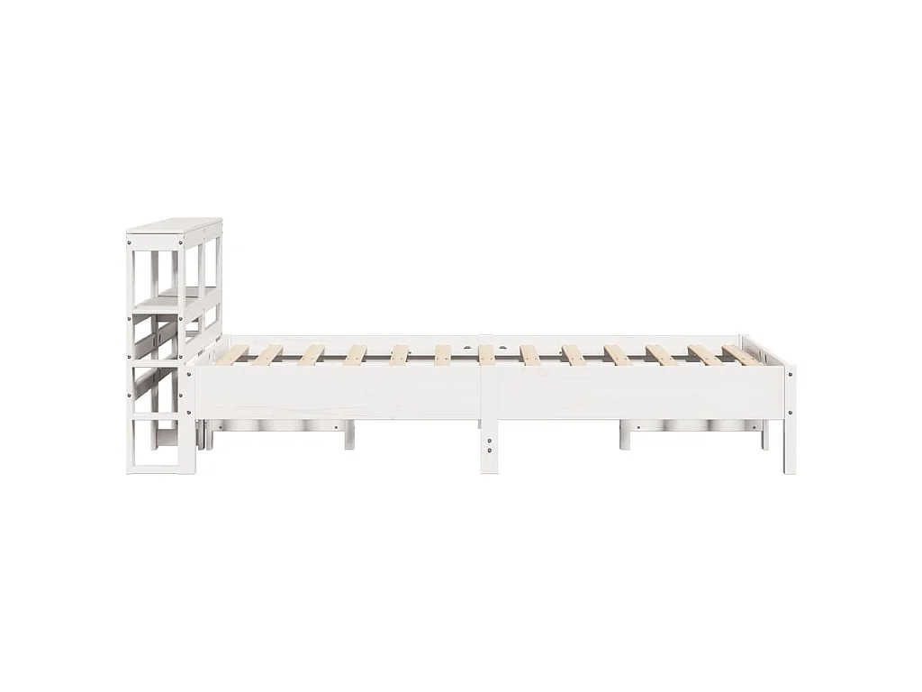 Cama sem colchão 75x190 cm madeira de pinho maciça branco
