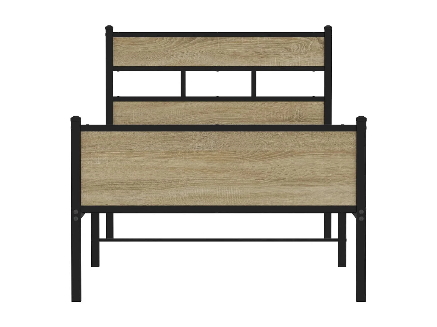 Cadre de lit sans matelas chêne sonoma 75x190 cm