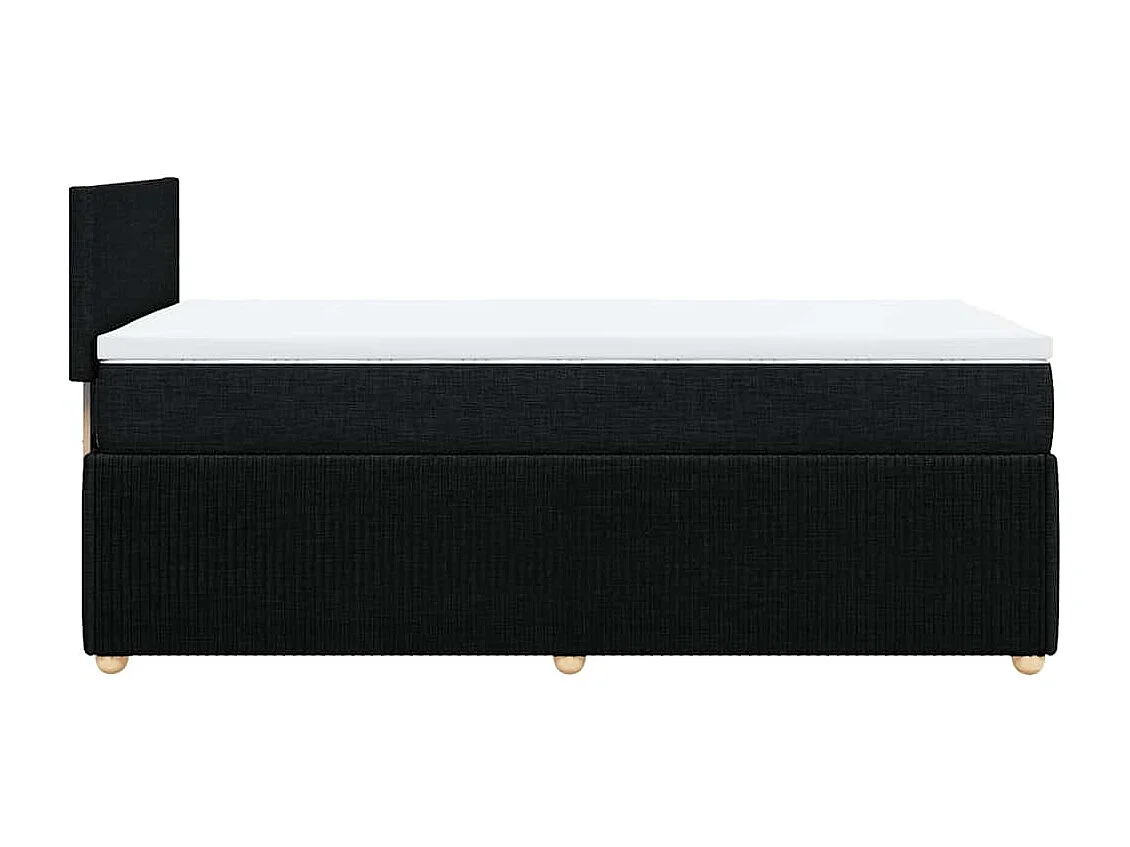 Boxspringbett mit Matratze Schwarz 80x200 cm Stoff