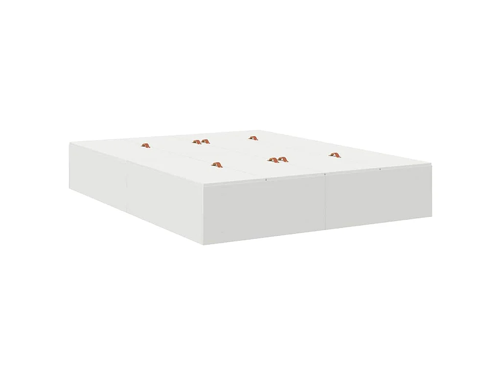 Cadre de lit avec rangement avec stockage Blanc 135 x 190 cm