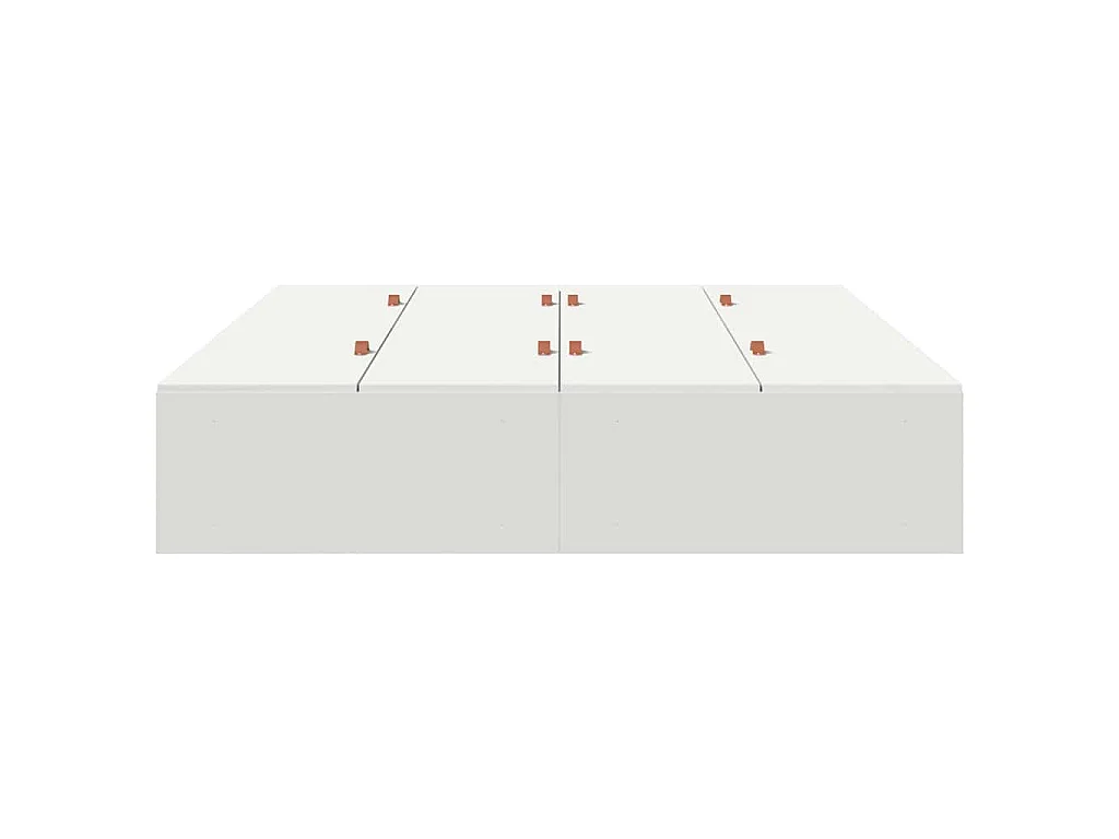 Cadre de lit avec rangement avec stockage Blanc 135 x 190 cm