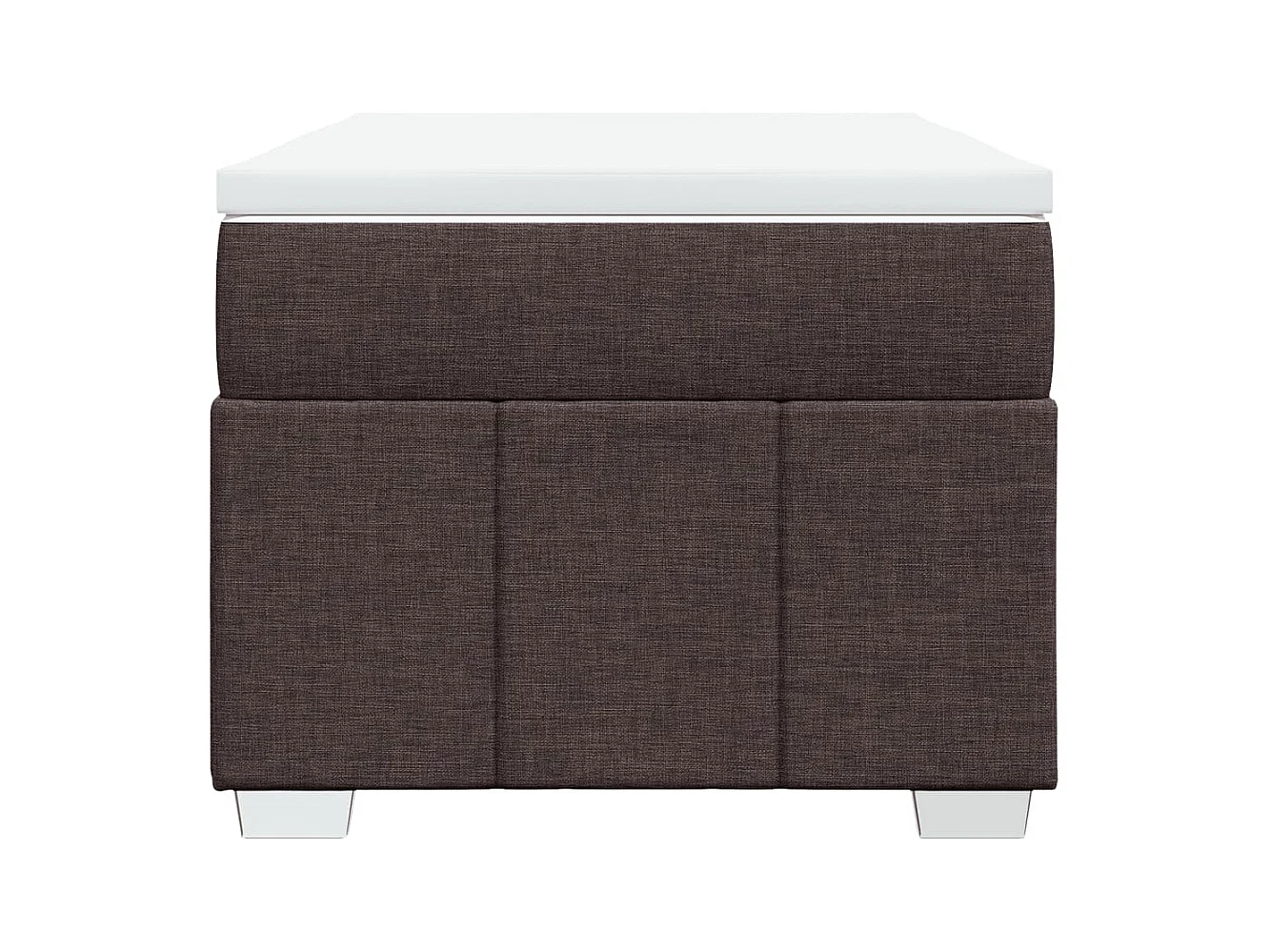 Boxspring met matras stof donkerbruin 80x200 cm