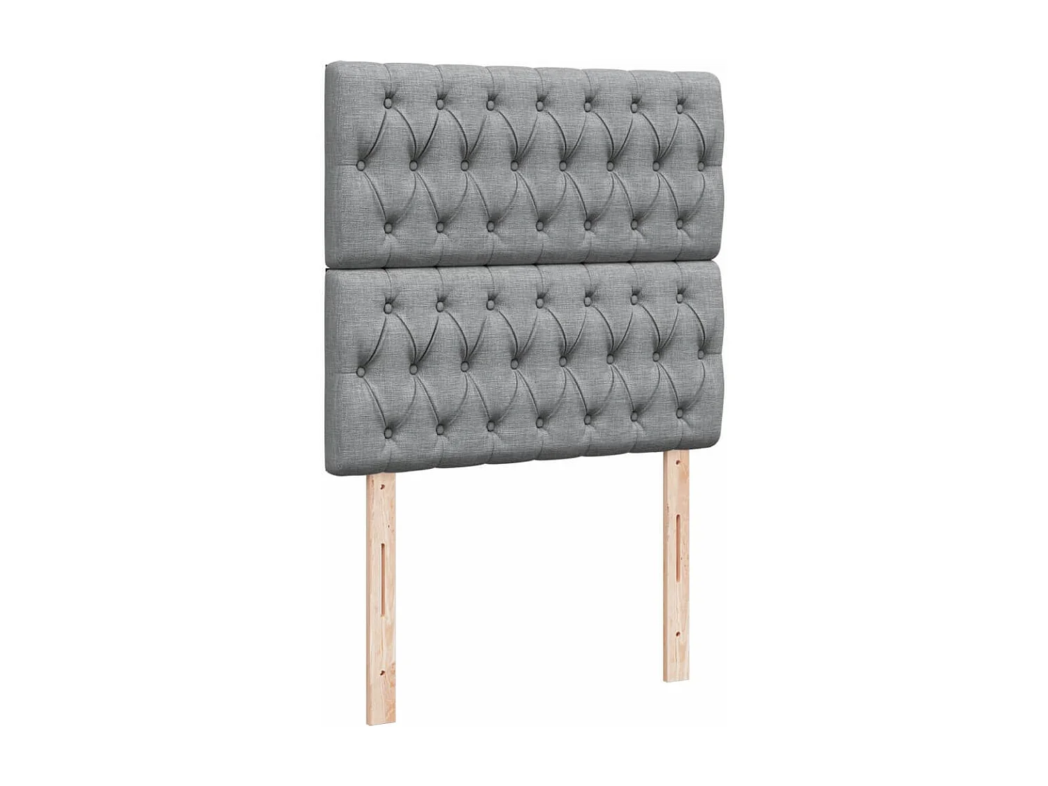 Boxspringbett mit Matratze Hellgrau 80x200 cm Stoff