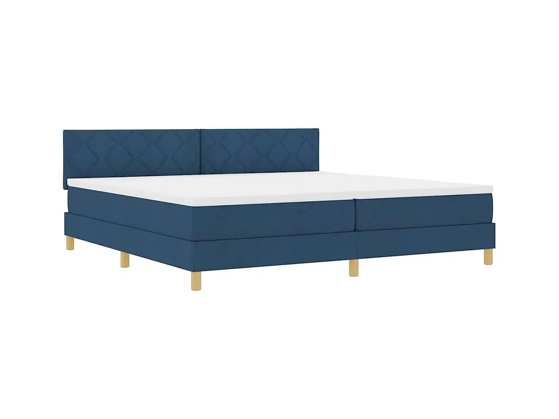 Boxspringbed met matras met matras Blauw 200 x 200 cm Stof