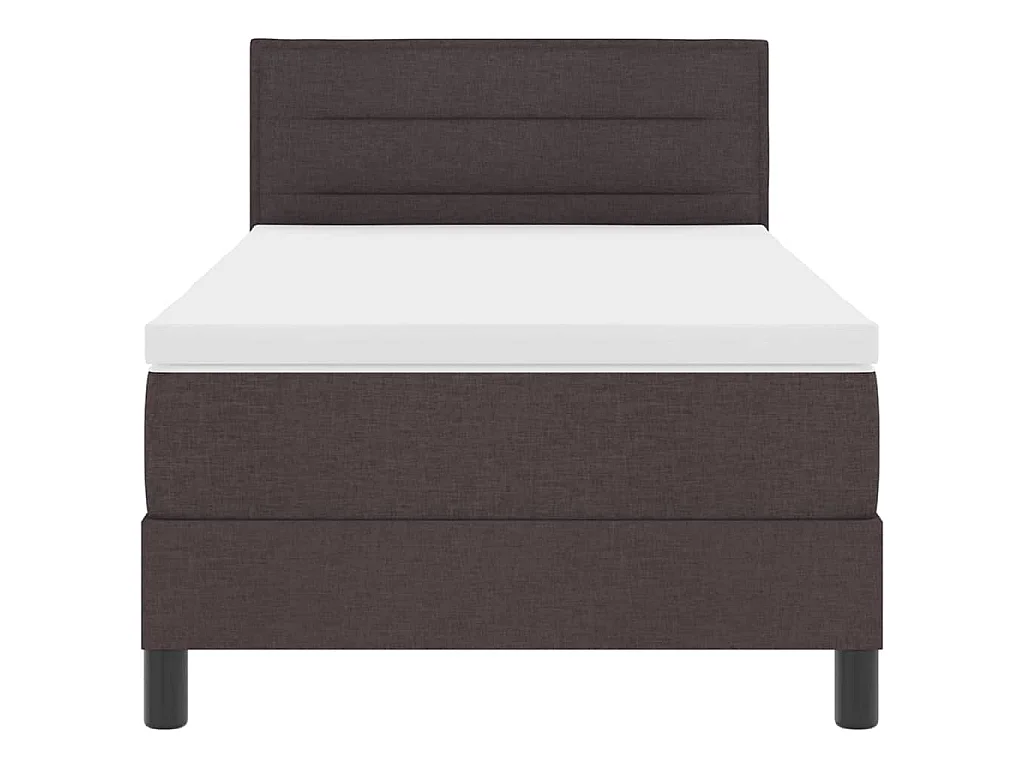 Boxspring bed met hoofdeinde Donkerbruin 80 x 200 cm Stof