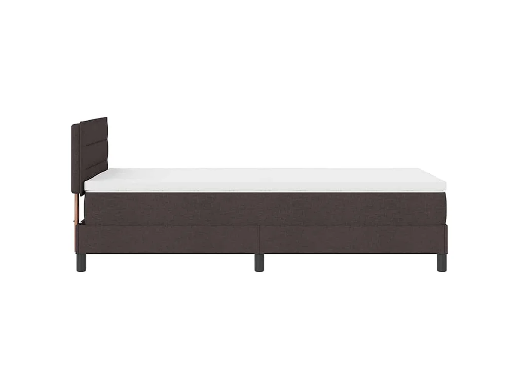 Boxspring bed met hoofdeinde Donkerbruin 80 x 200 cm Stof