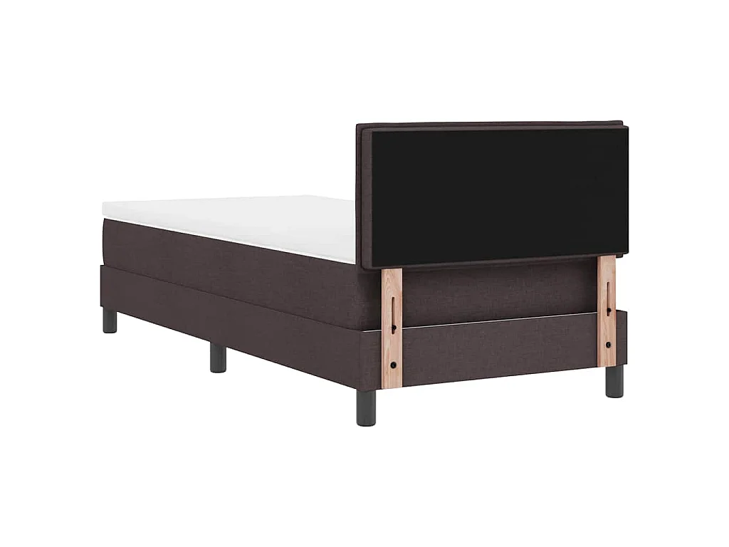 Boxspring bed met hoofdeinde Donkerbruin 80 x 200 cm Stof