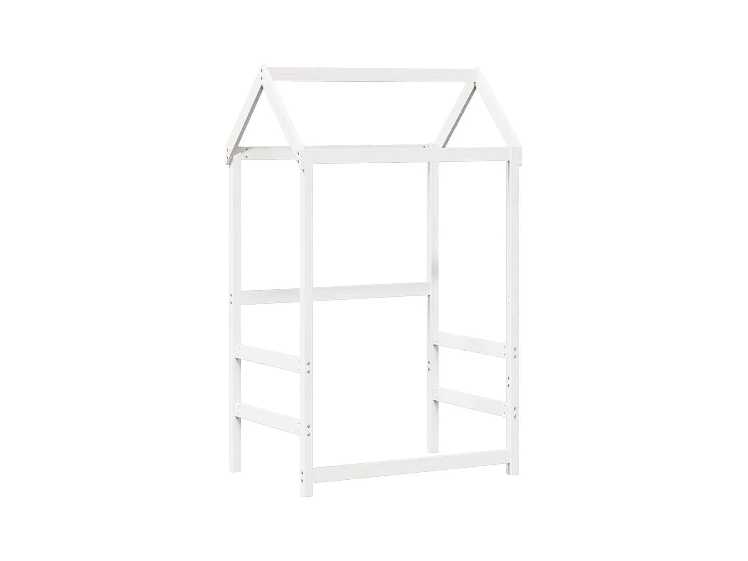 Tagesbett Set mit Dach Weiß 80x200 cm Massivholz Kiefer