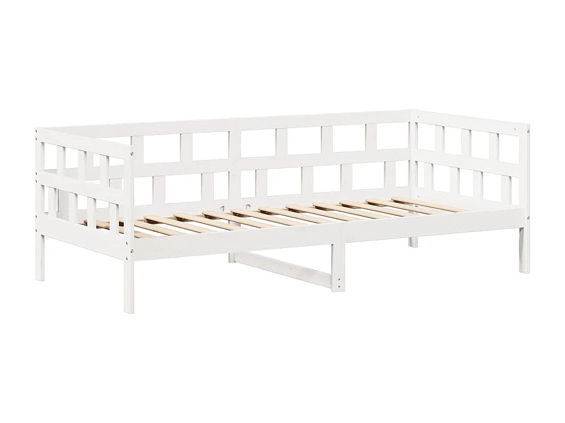 Kinderbedset met huisje massief grenenhout wit 80x200 cm
