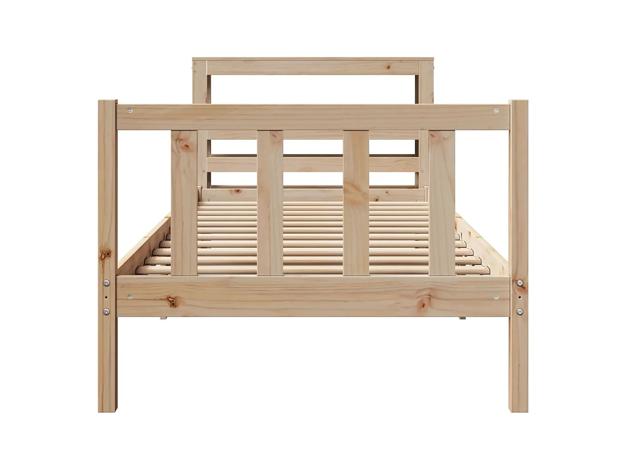 Cadre de lit sans matelas 75x190 cm bois de pin massif
