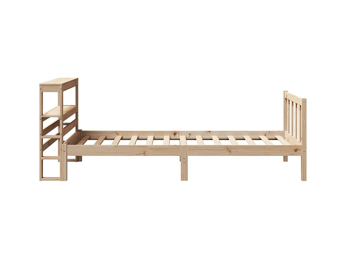 Cadre de lit sans matelas 75x190 cm bois de pin massif