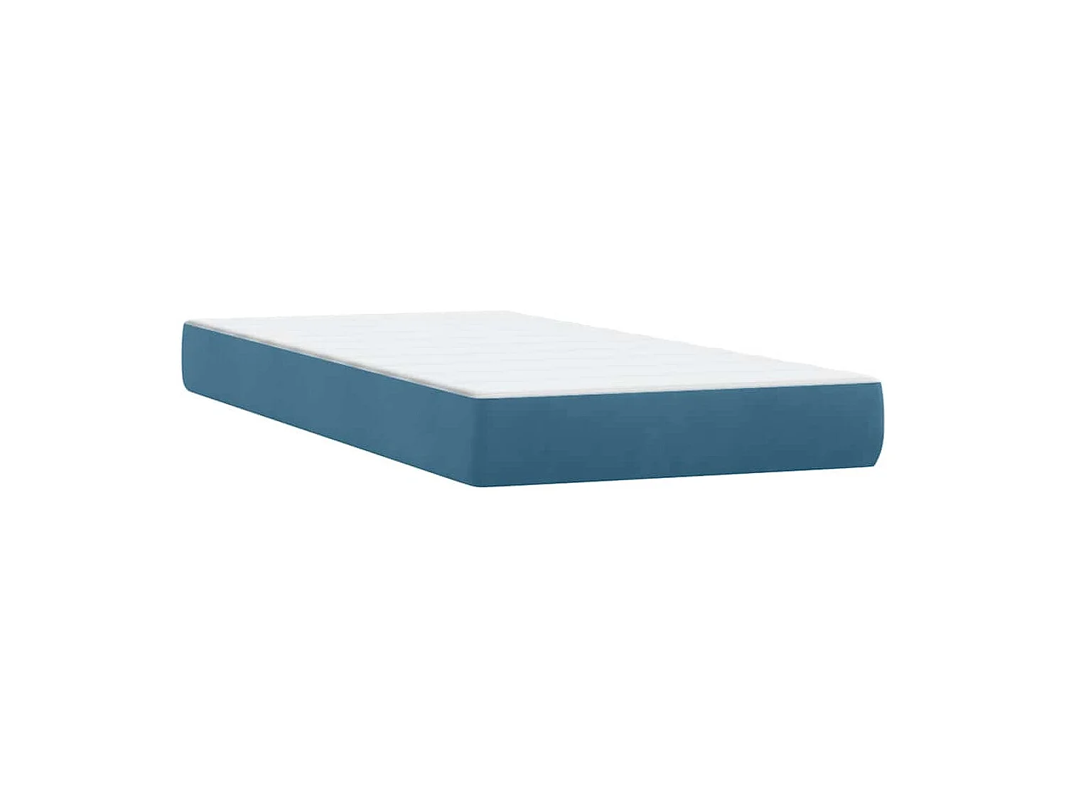 Boxspring met matras fluweel donkerblauw 80x220 cm