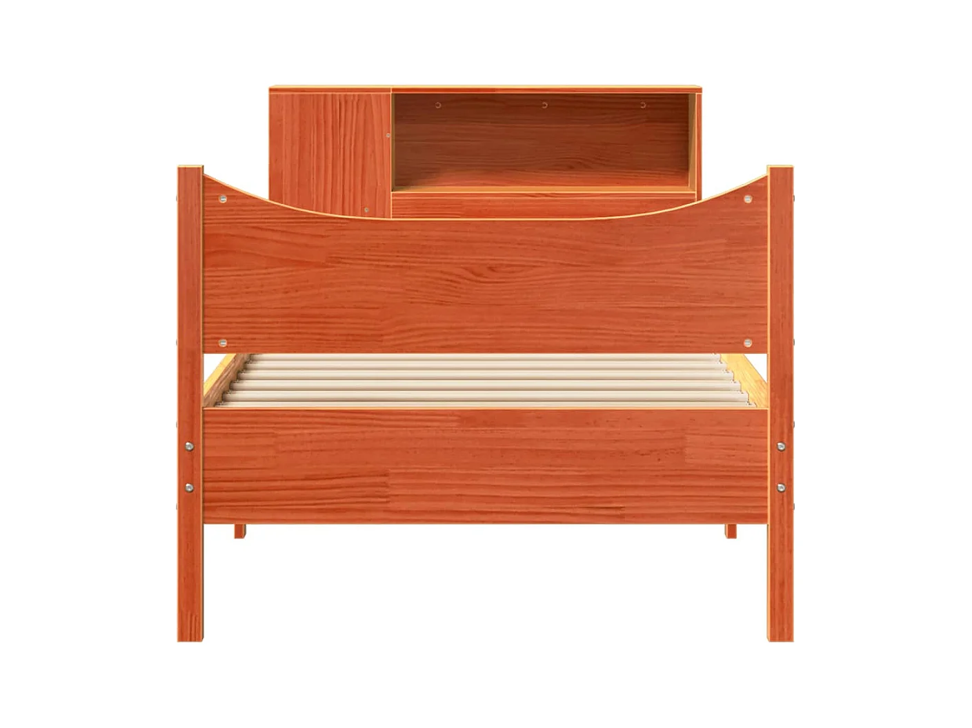 Cadre de lit sans matelas cire marron 75x190 cm bois pin massif