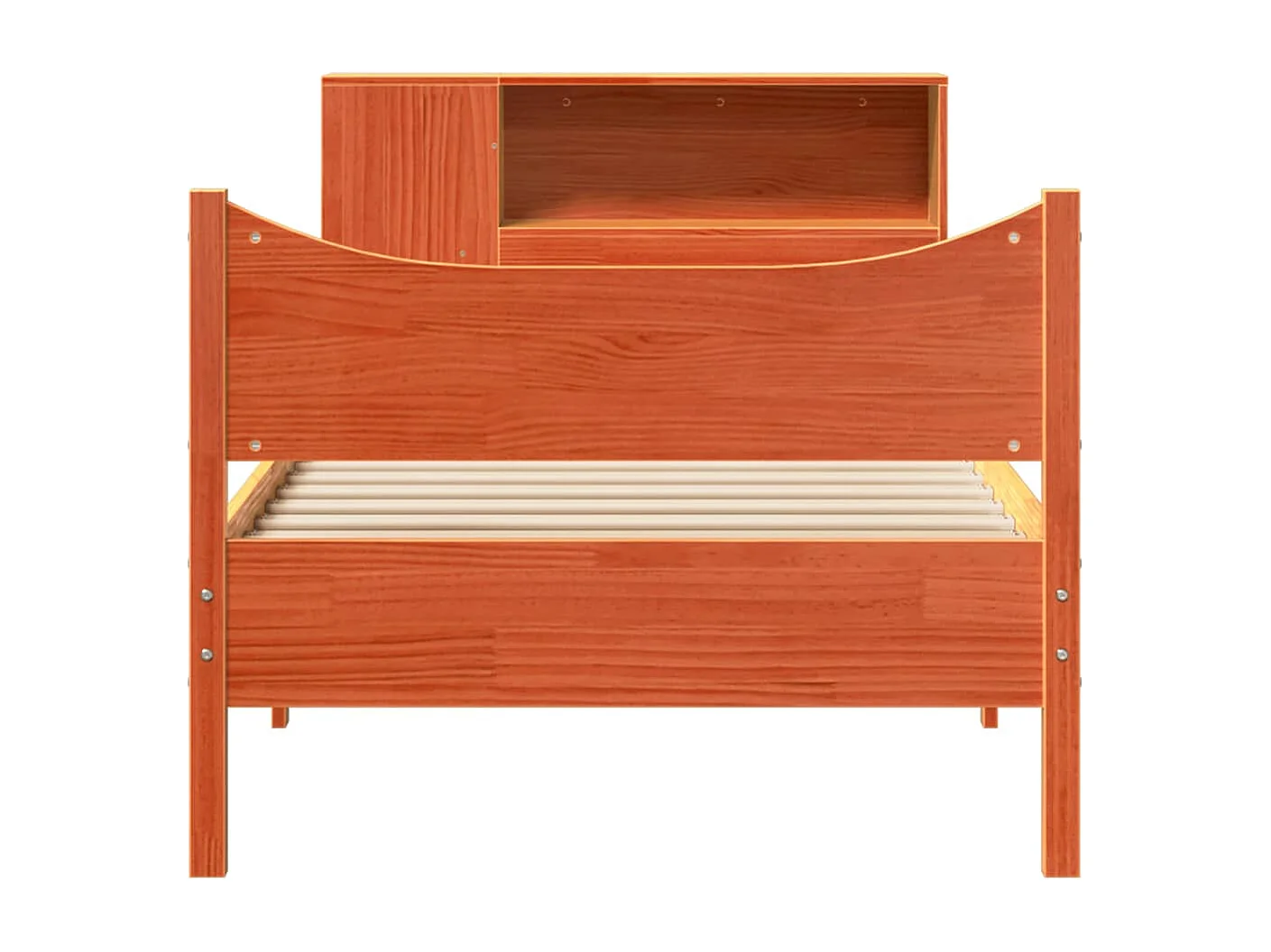 Letto senza Materasso Marrone Cera 75x190 cm in Legno di Pino