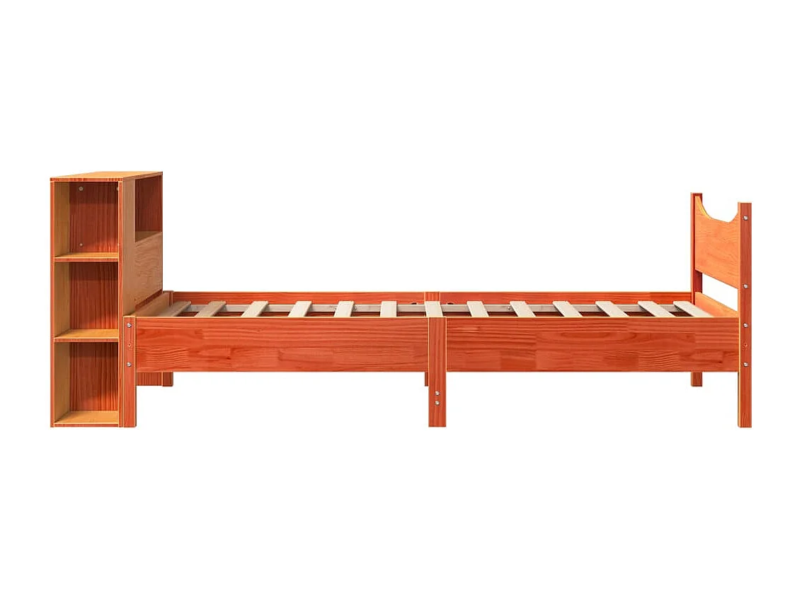 Letto senza Materasso Marrone Cera 75x190 cm in Legno di Pino