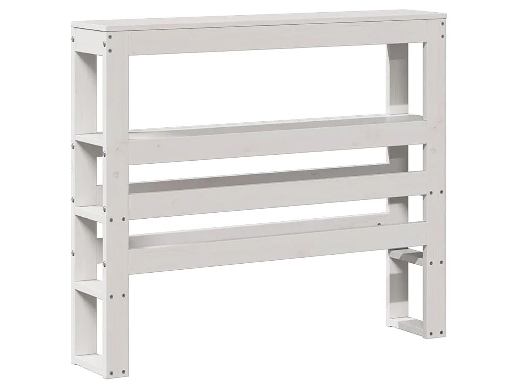 Letto senza Materasso Bianco 75x190 in Legno Massello di Pino