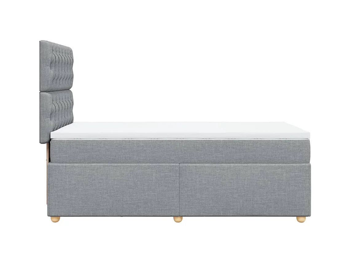 Sommier à lattes de lit avec matelas gris clair 80x200 cm tissu